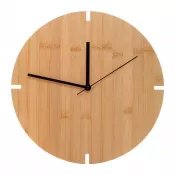 naturalny - Tokei zegar ścienny z bambusa