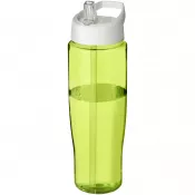 Biały-Limonka - Bidon H2O Tempo® o pojemności 700 ml z wieczkiem z słomką