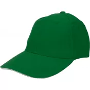 zielony - Czapka z daszkiem bawełniana 6 paneli, 260 g/m² CURTIS
