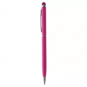 różowy - Długopis metalowy matowy z touch pen-em | Dennis