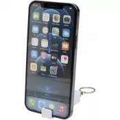 Biały - Aggia stojak na telefon z bambusa z zabawką sensoryczną z tworzyw sztucznych pochodzących z recyklingu