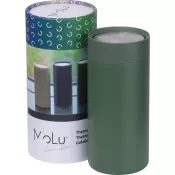 oliwkowy - Kubek termiczny stalowy z recyklingu LE PORT MoLu 360 ml