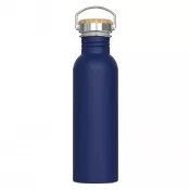 ciemnoniebieski - Butelka metalowa z pojedynczą ścianką Ashton 750ml