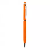 pomarańczowy - Długopis metalowy błyszczący z  touch pen-em | Raymond
