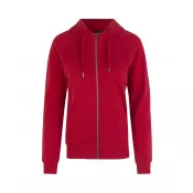 Red - Bluza damska z kapturem ID CORE/zip 0639 300 g/m²