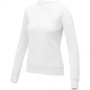 Biały - Damska bluza z okrągłym dekoltem Zenon