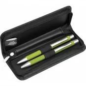 jasnozielony - Zestaw piśmienny długopis i ołówek automatyczny soft touch UPPSALA