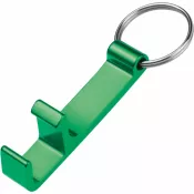 zielony - Brelok metalowy otwieracz do butelek