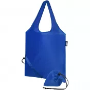 Błękit królewski - Sabia składana torba z długimi uchwytami z tworzywa RPET
