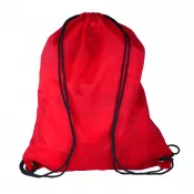 czerwony - Plecak promocyjny na sznurkach poliestrowy, 33.5 x 42 cm