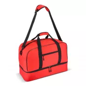 czerwony - Torba sportowo-podróżna R-PET 600D 55,5 x 25 x 36 cm 50 l