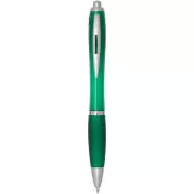Zielony - Nash długopis kulkowy z tworzyw sztucznych pochodzących z recyklingu z certyfikatem RCS, z kolorowym korpusem i uchwytem (nie