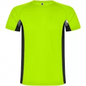 Czarny-Fluor Green - Shanghai sportowa koszulka męska z krótkim rękawem