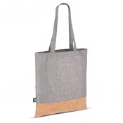 szary - Torba transportowa R-PET i korek 35 x 40 cm