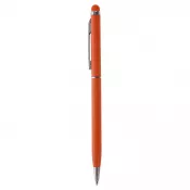 pomarańczowy - Długopis metalowy matowy z touch pen-em | Dennis