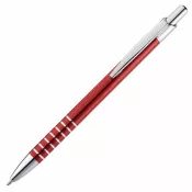 czerwony - Długopis metalowy ITABELA