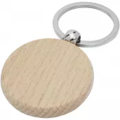 Drewno - Okrągły brelok do kluczy Giovanni z drewna bukowego