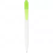 Biały-Zielony przezroczysty - Thalaasa długopis z plastiku pochodzącego z oceanów