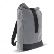 szary - Odblaskowy plecak ze zwijąną górą 26x13x50cm