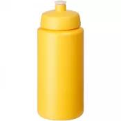 Żółty - Bidon Baseline® Plus o pojemności 500 ml ze sportowym wieczkiem i uchwytem