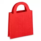 czerwony - Filcowa torba prezentowa 15x21cm