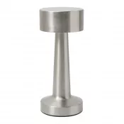 srebrny - Lampa stołowa MUSHROOM ze stali nierdzewnej