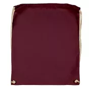 Burgundy - Plecak bawełniany na sznurkach Jassz 140 g/m², 38 x 42 cm