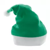 zielony - Papa Noel czapka świętego mikołaja