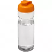 Pomarańczowy-Przezroczysty - Bidon H2O Base® o pojemności 650 ml z wieczkiem zaciskowym