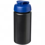 Czarny-Niebieski - Bidon Baseline® Plus o pojemności 500 ml z wieczkiem zaciskowym i uchwytem