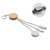 Kabel do ładowania 4 w 1 z ładowarką zegarka BULE Bialy