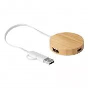 brązowy - USB hub