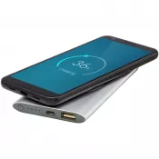 Srebrny - Juice bezprzewodowy powerbank 4000 mAh 