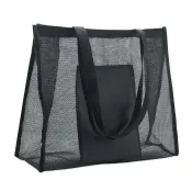 Torba na zakupy z siatki RPET 20 l LIMP Czarny