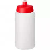 Czerwony-Przezroczysty - Bidon Baseline® Plus o pojemności 500 ml z wieczkiem sportowym