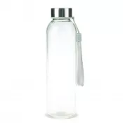 transparentny - Szklana butelka na wodę 500 ml