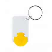 żółty - Zabax brelok do kluczy z miejscem na monete
