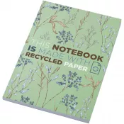 Zielony - Notatnik A5 Novella Austen z miękkiej okładki z recyklingu, 100 kartek