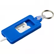 Niebieski - Kym brelok do kluczy z materiałów z recyklingu w kształcie narzędzia do pomiaru bieżnika opon
