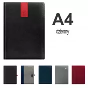 Kalendarz książkowy A4 DZIENNY z registrami