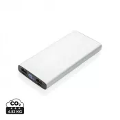 srebrny - Szybki power bank 10000 mAh