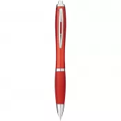 Czerwony - Długopis z kolorowym korpusem i uchwytem Nash