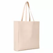 ecru - Torba bawełniana 140 g/m², 38 x 41 z dnem 10 cm i zaprasowane boki