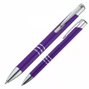 fioletowy - Długopis metalowy ASCOT