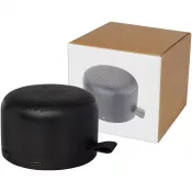Czarny - Głośnik Bluetooth Loop o mocy 5W wykonany z plastiku pochodzącego z recyklingu