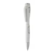 biały - Senter długopis z latarką