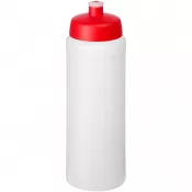 Czerwony-Przezroczysty - Bidon Baseline® Plus o pojemności 750 ml ze sportowym wieczkiem i uchwytem