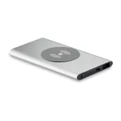 Powerbank bezprzewodowy 4000 mAh POWER&WIRELESS Srebrny Mat