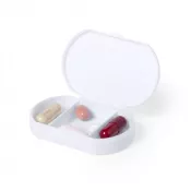 biały - Antybakteryjny pojemnik na tabletki z 3 przegrodami