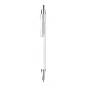 biały - Długopis metalowy z lustrzanym grawerem Chromy